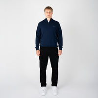 FULHAM 1/4 ZIP KNIT-NAVY