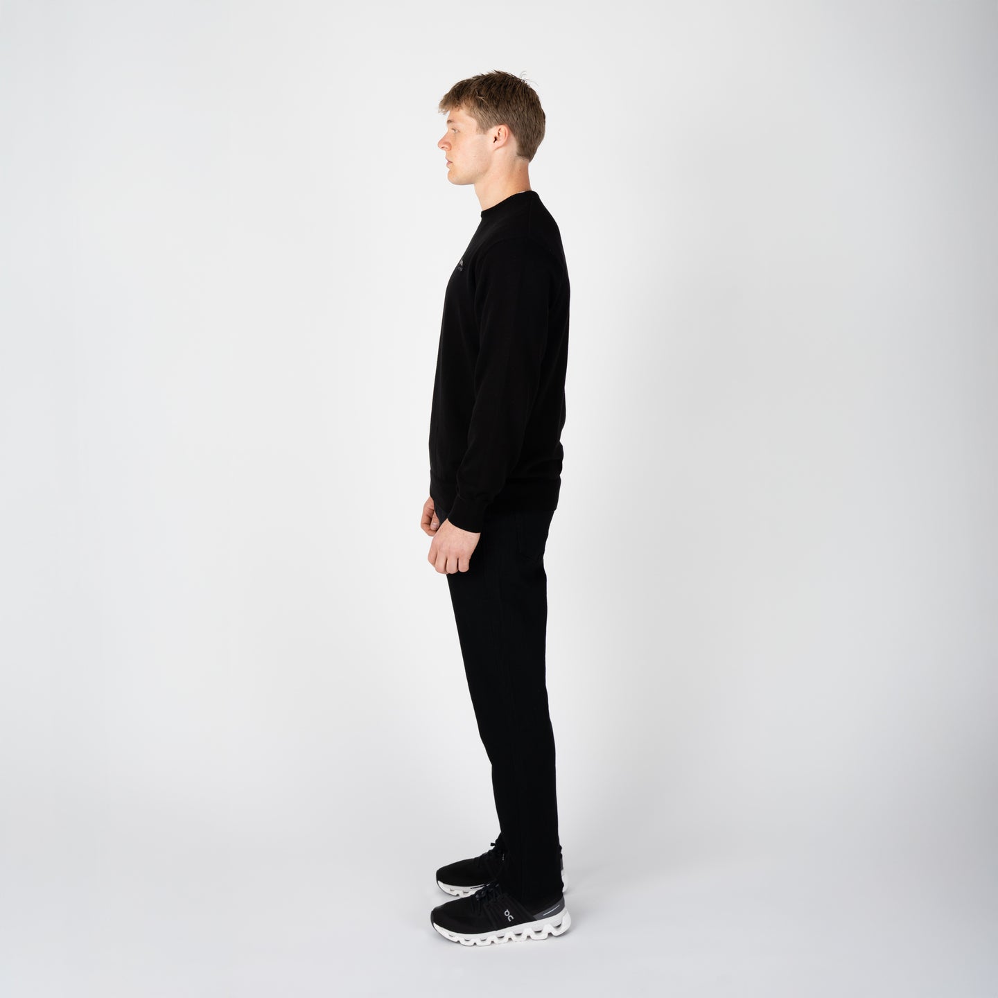 HAVERING CREW NECK SWEAT-BLACK