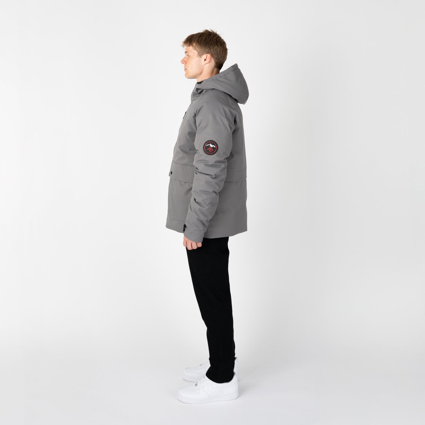 KNIGHTSBRIDGE PADDED COAT-CHARCOAL