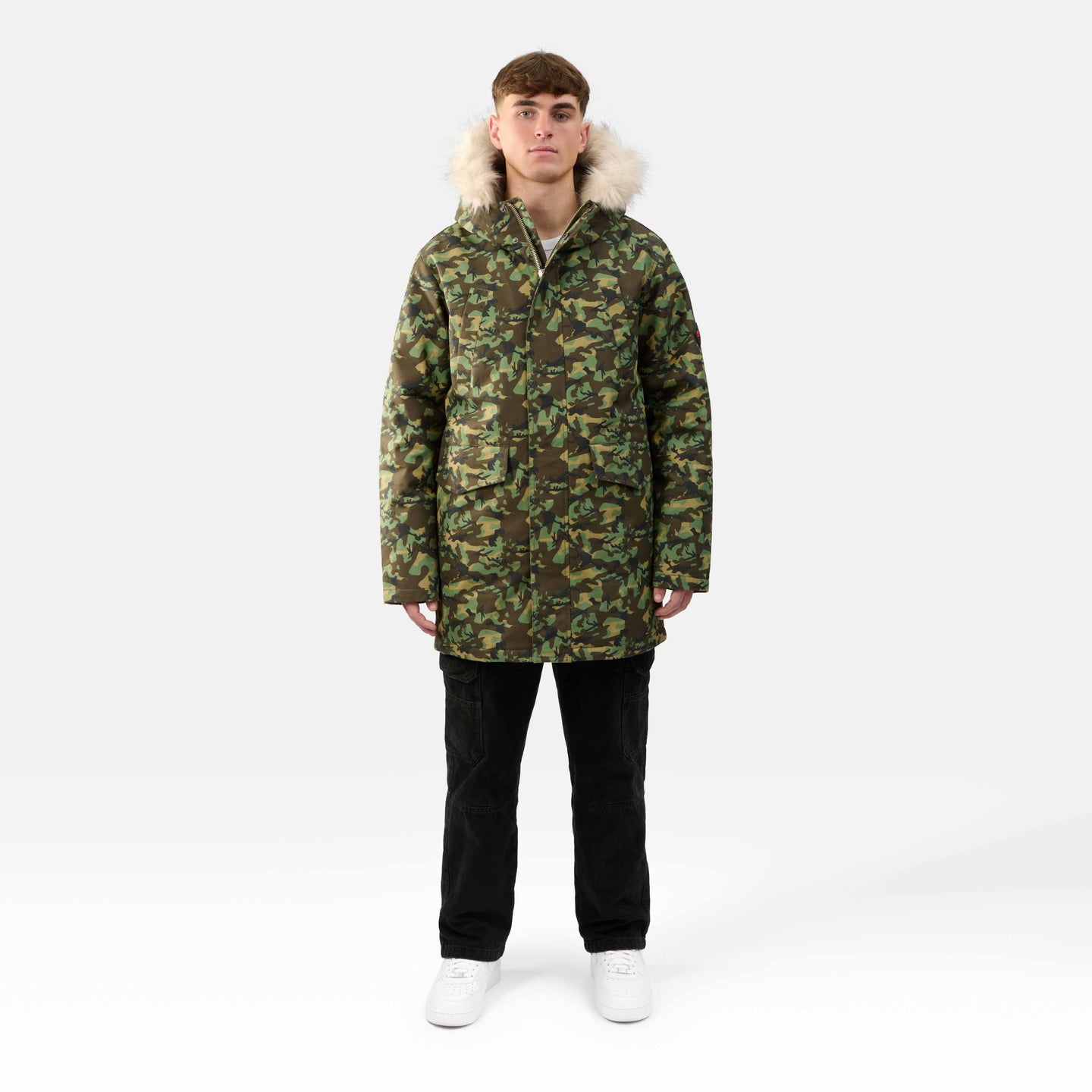MENS MILITARY PARKA "THE CAMDEN" IN GREEN CAMO