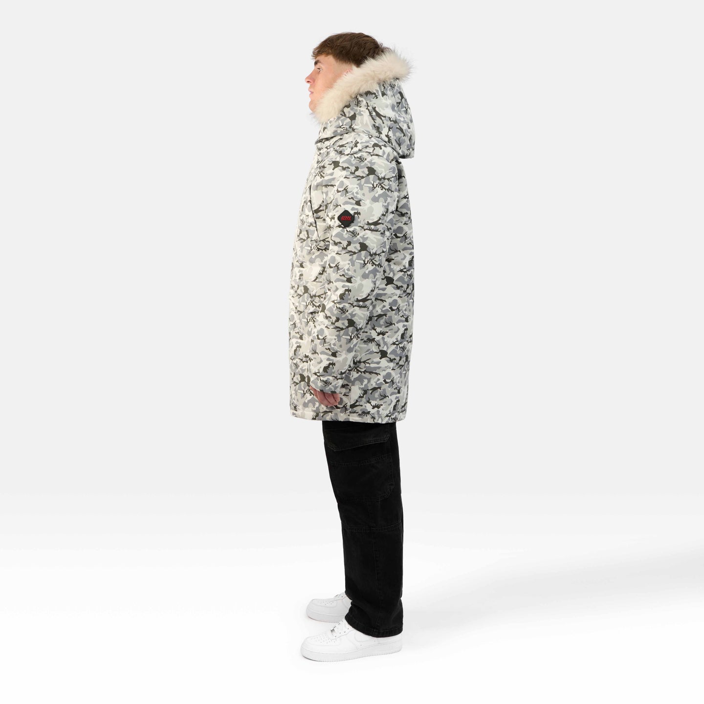 MENS MILITARY PARKA "THE CAMDEN" IN ICE CAMO