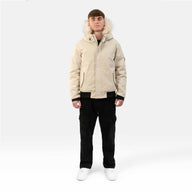 MENS BOMBER "THE SOHO" IN IVORY STONE