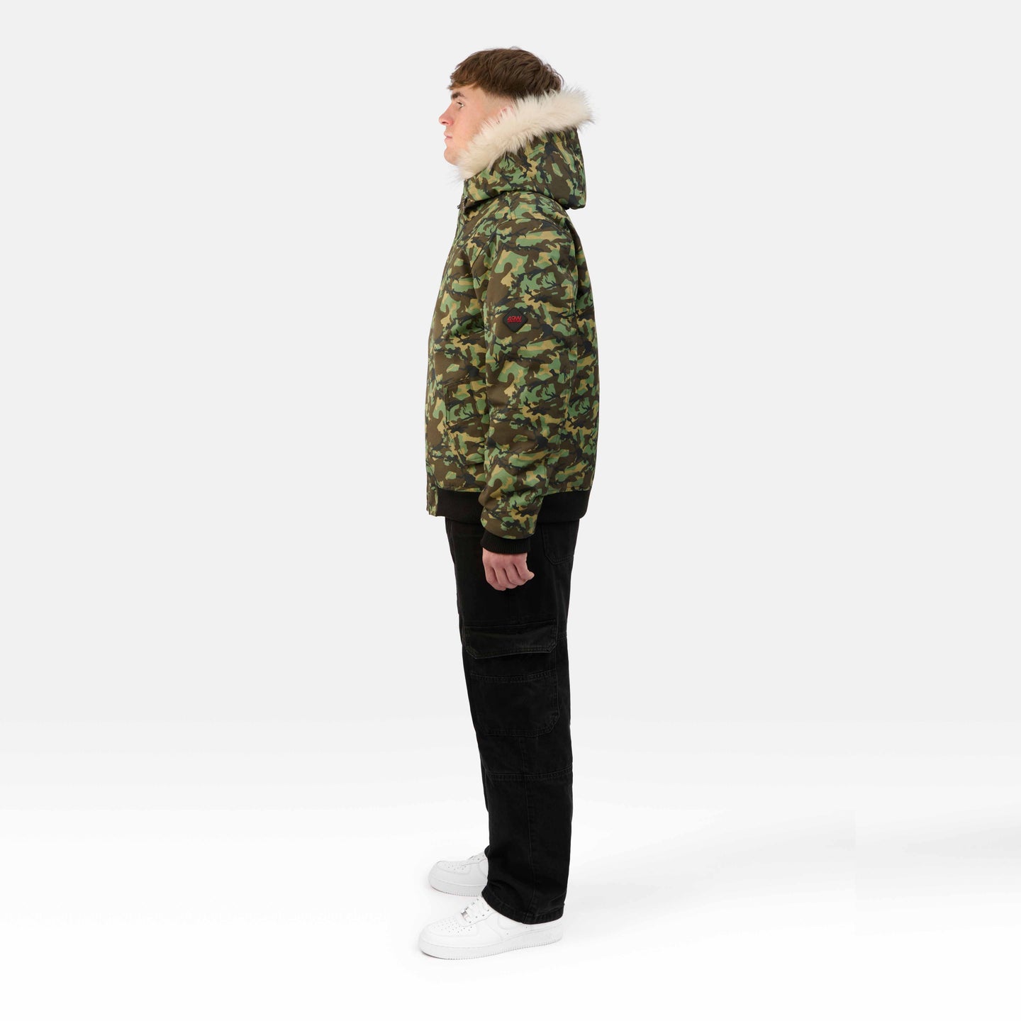 MENS BOMBER "THE SOHO" IN GREEN CAMO