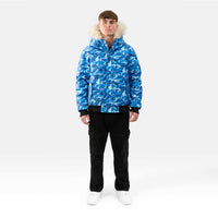 MENS BOMBER "THE SOHO" IN BLUE CAMO