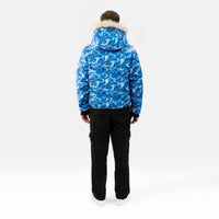 MENS BOMBER "THE SOHO" IN BLUE CAMO