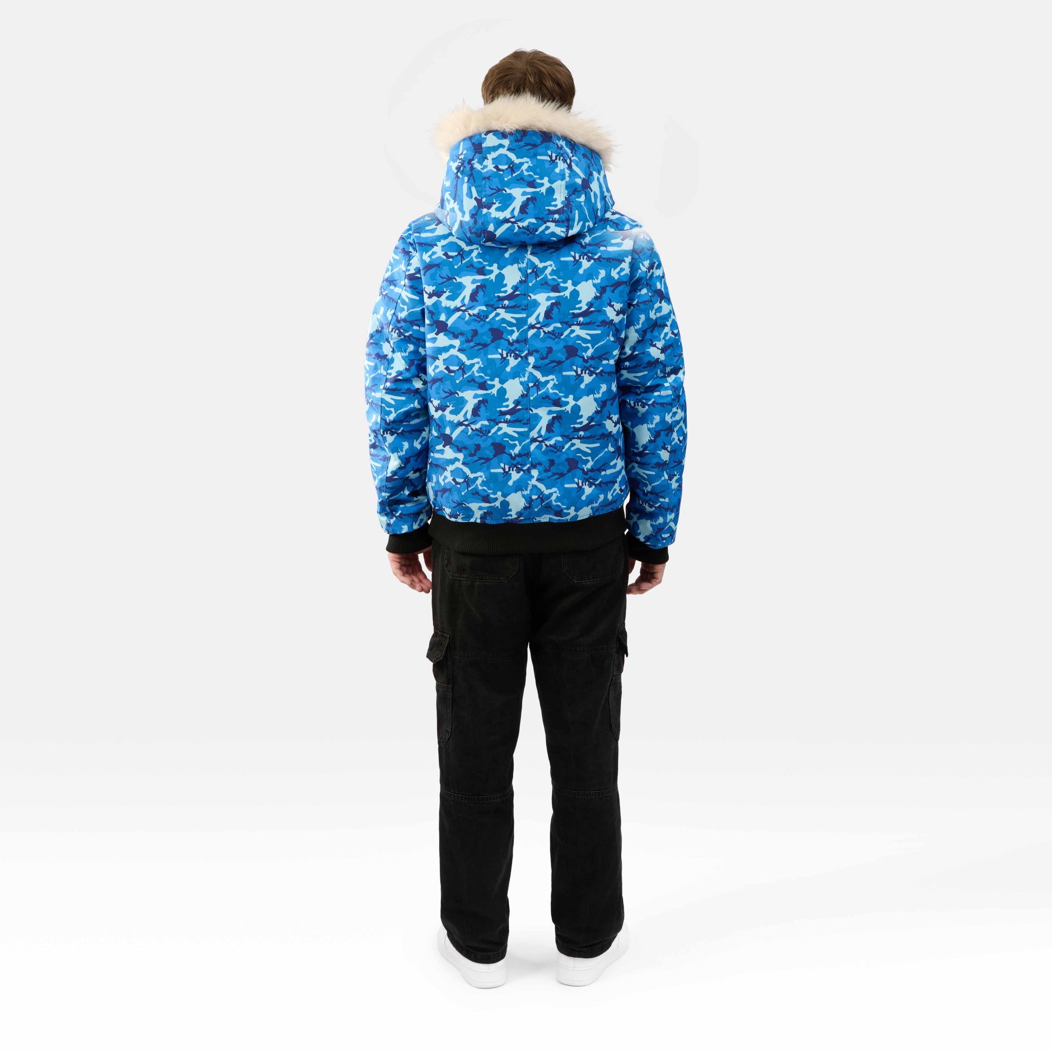 MENS BOMBER "THE SOHO" IN BLUE CAMO