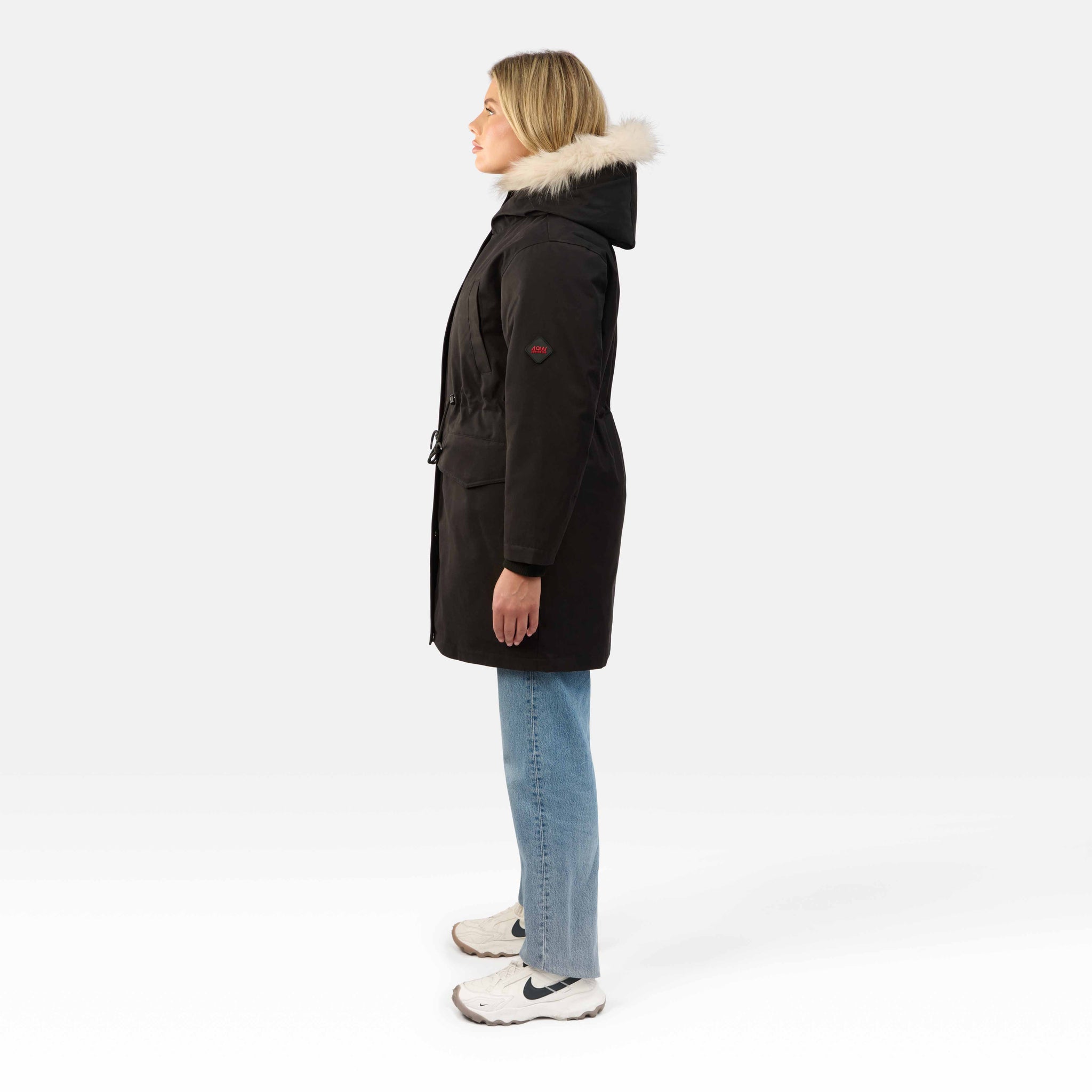 WOMENS MILITARY PARKA "THE COVENT"IN BLACK