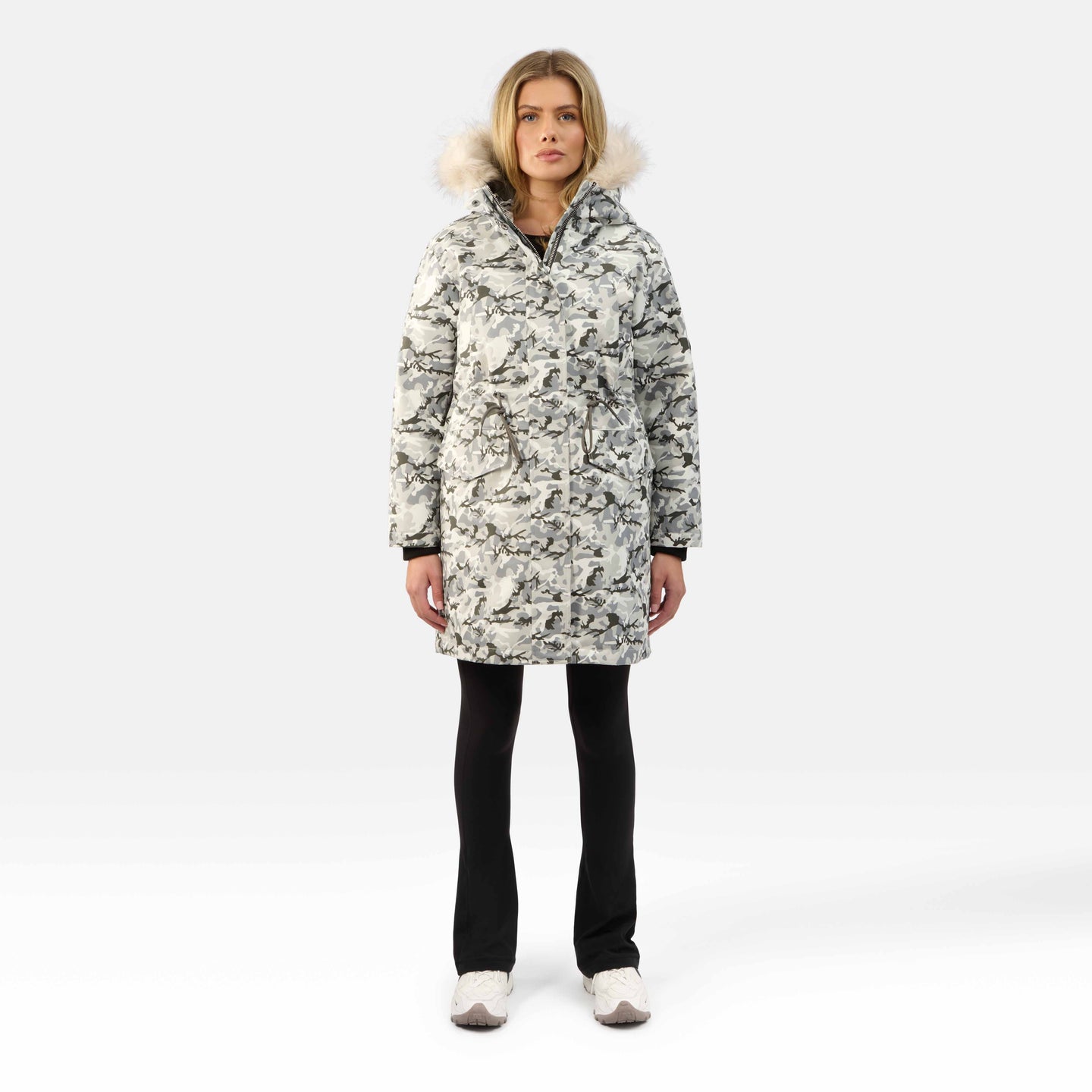 WOMENS MILITARY PARKA "THE COVENT"IN ICE CAMO