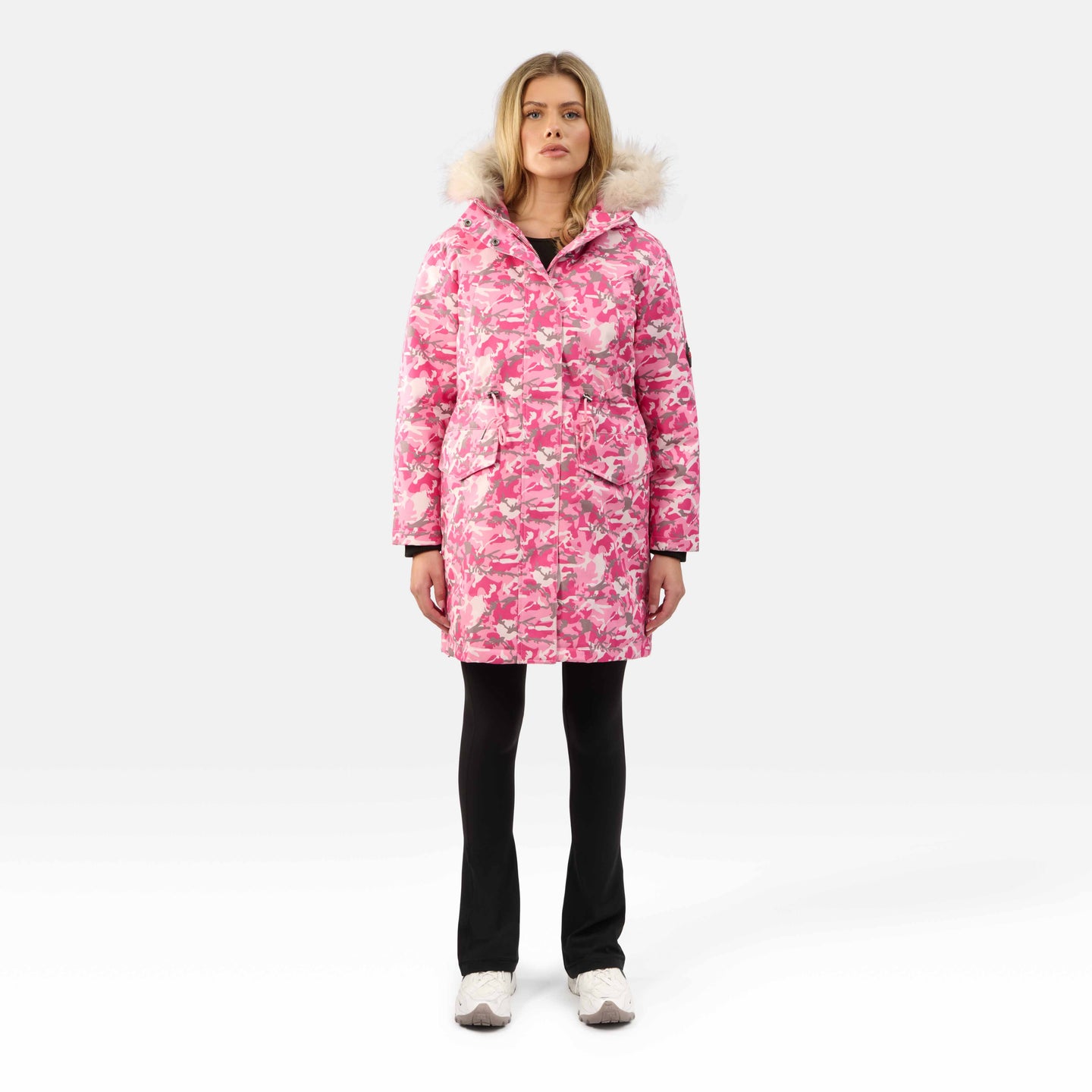 WOMENS MILITARY PARKA "THE COVENT"IN PINK CAMO