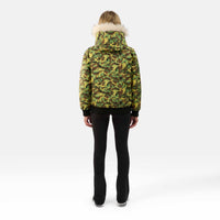 WOMENS BOMBER "THE ANGEL"IN GREEN CAMO