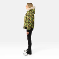 WOMENS BOMBER "THE ANGEL"IN GREEN CAMO