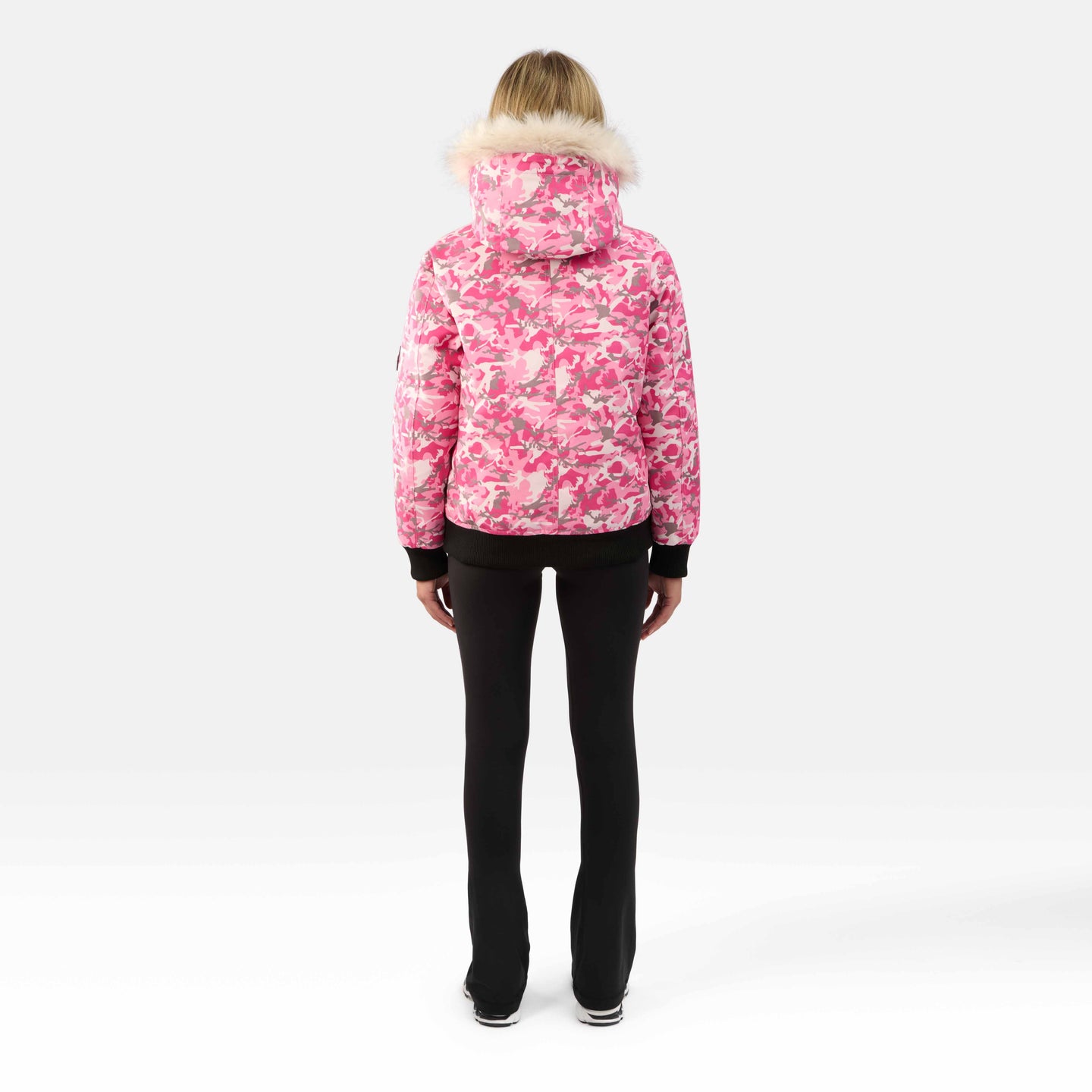 WOMENS BOMBER "THE ANGEL"IN PINK CAMO