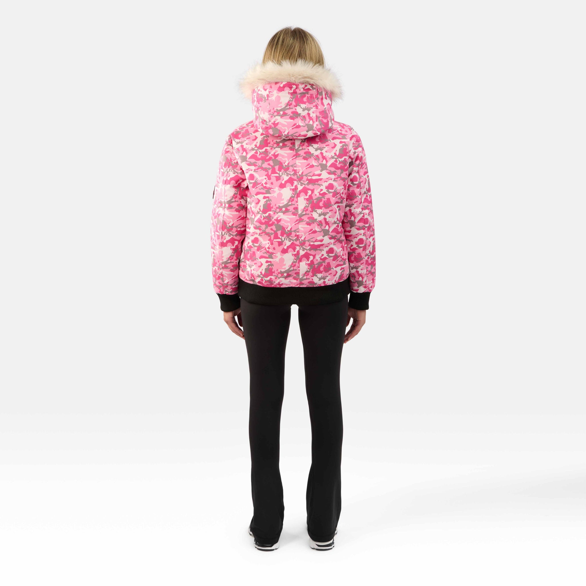 WOMENS BOMBER "THE ANGEL"IN PINK CAMO