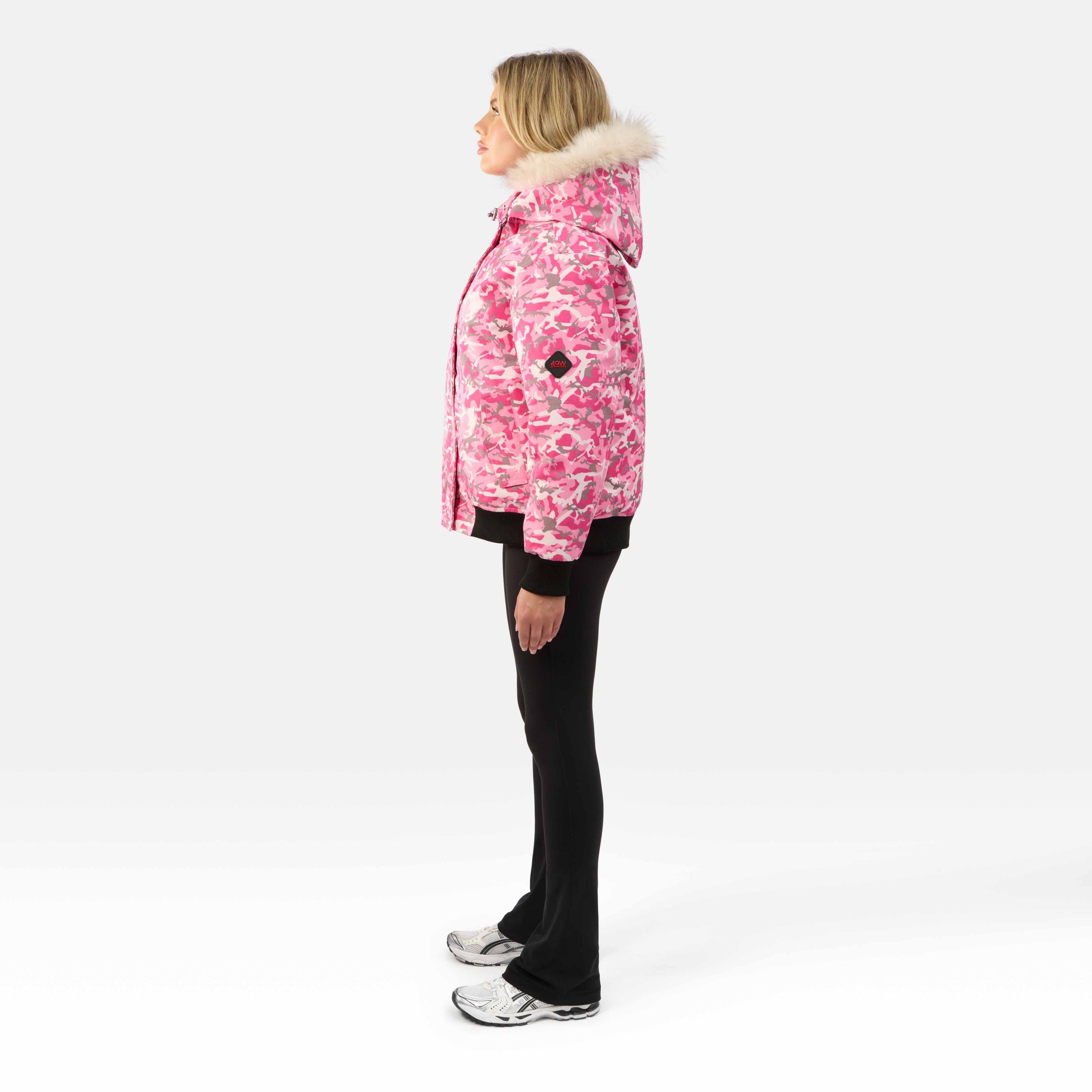 WOMENS BOMBER "THE ANGEL"IN PINK CAMO