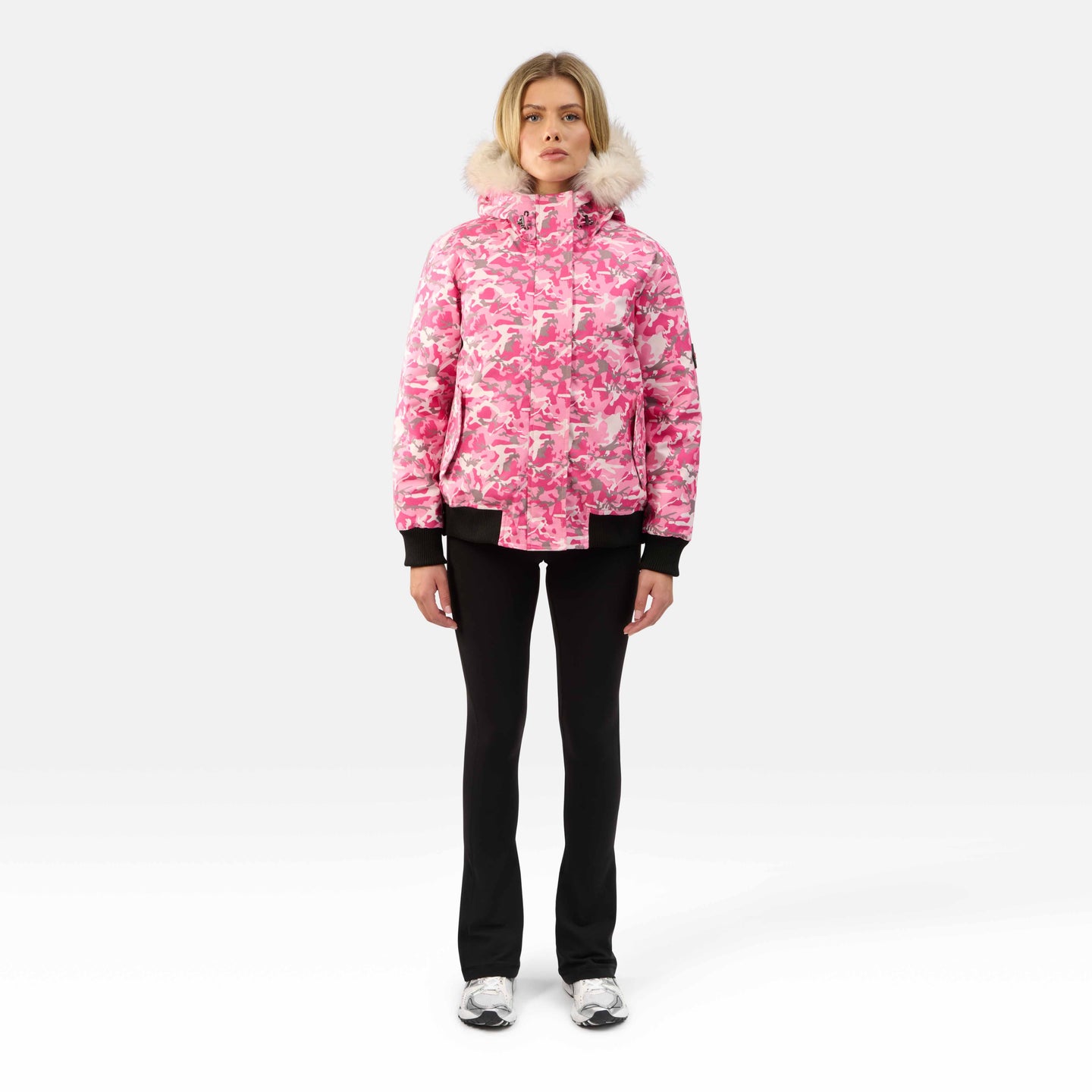 WOMENS BOMBER "THE ANGEL"IN PINK CAMO