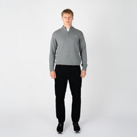 FULHAM 1/4 ZIP KNIT-GREY MARL