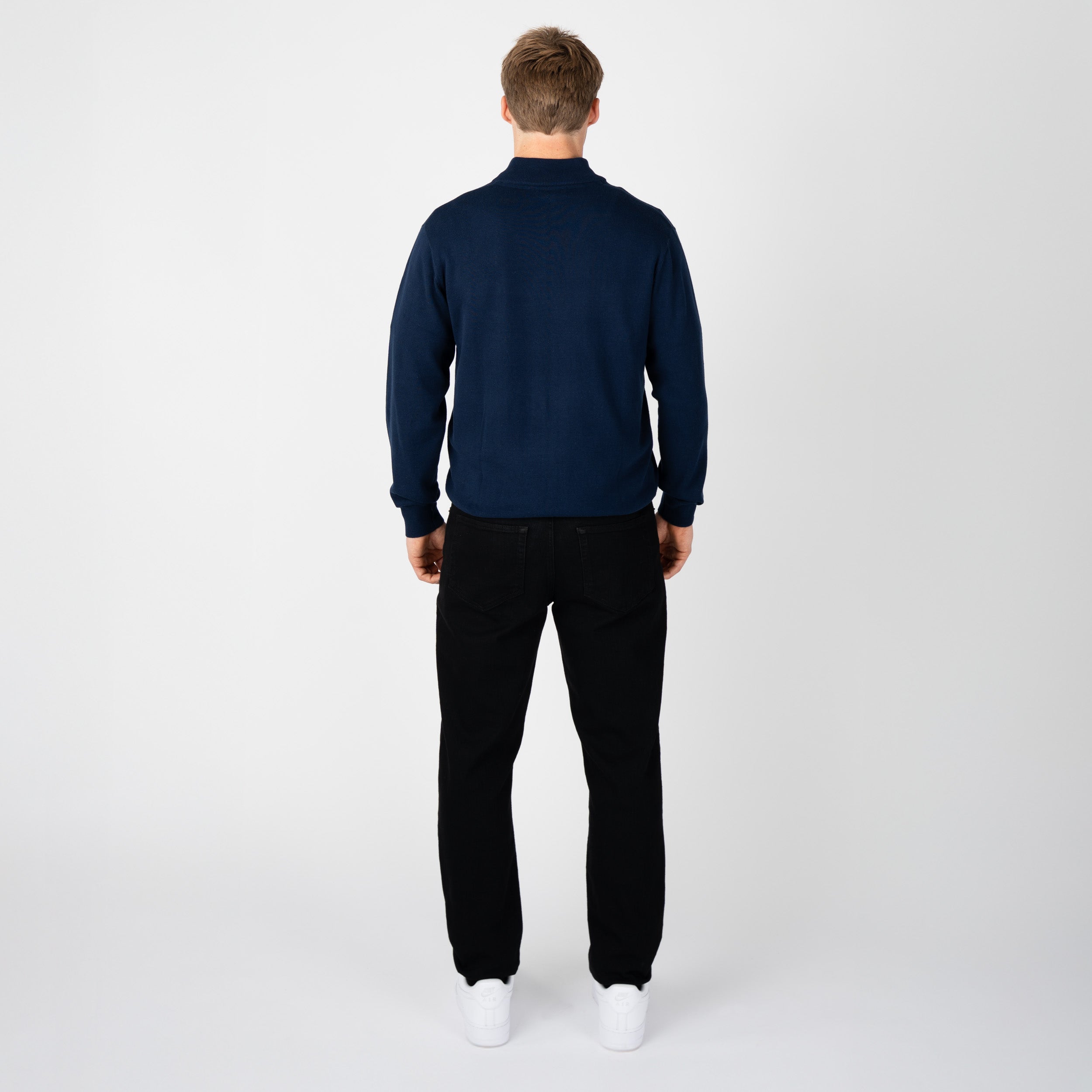 FULHAM 1/4 ZIP KNIT-NAVY – 49 Winters
