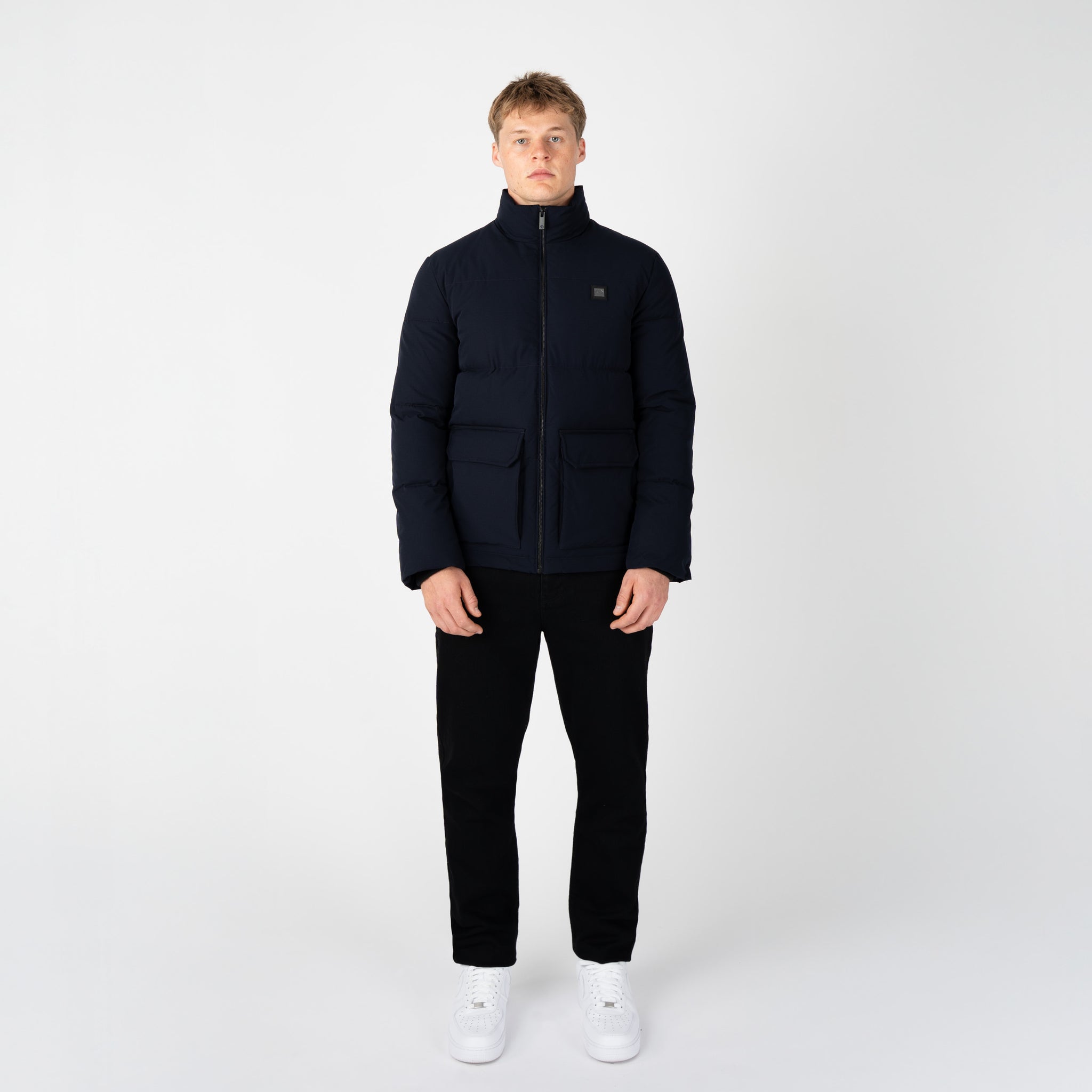 BROMPTON PADDED JACKET-NAVY