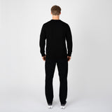 HAVERING CREW NECK SWEAT-BLACK