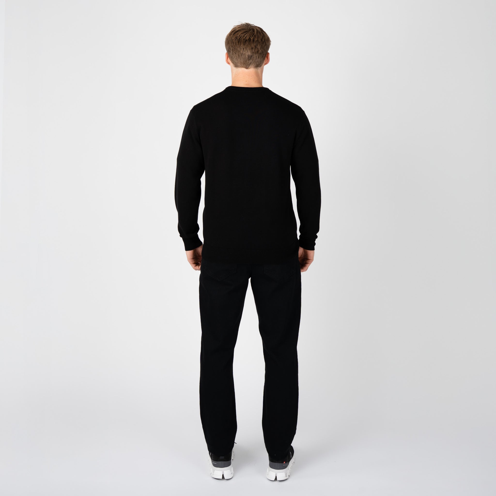 HAVERING CREW NECK SWEAT-BLACK
