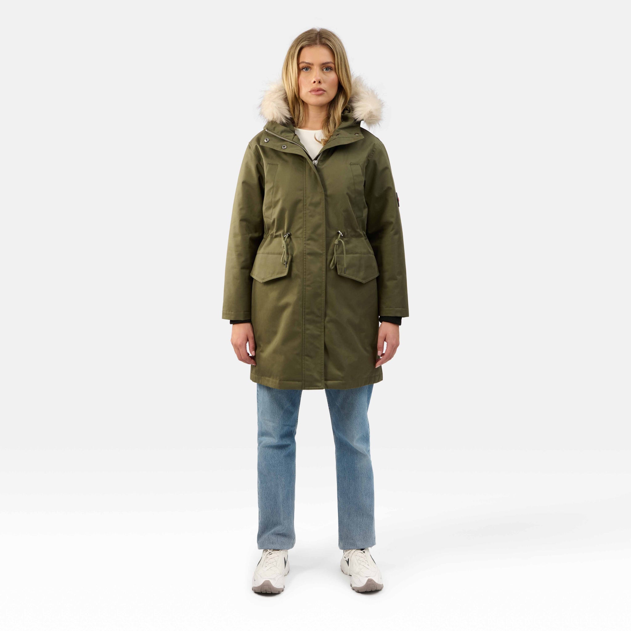 WOMENS MILITARY PARKA "THE COVENT"IN KHAKI