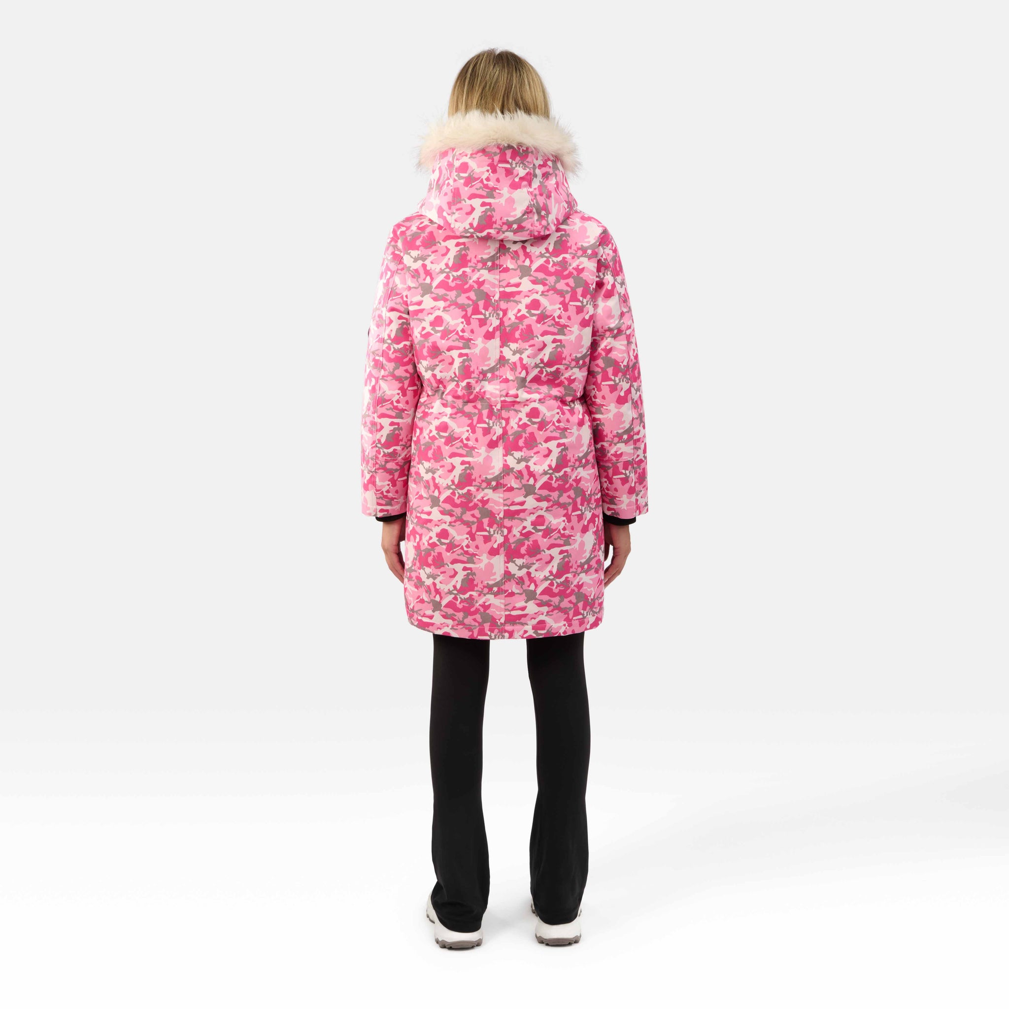 WOMENS MILITARY PARKA "THE COVENT"IN PINK CAMO