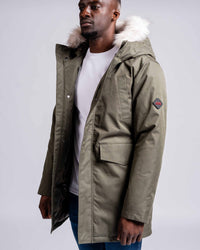 Mens "The Camden" Military Parka in Khaki