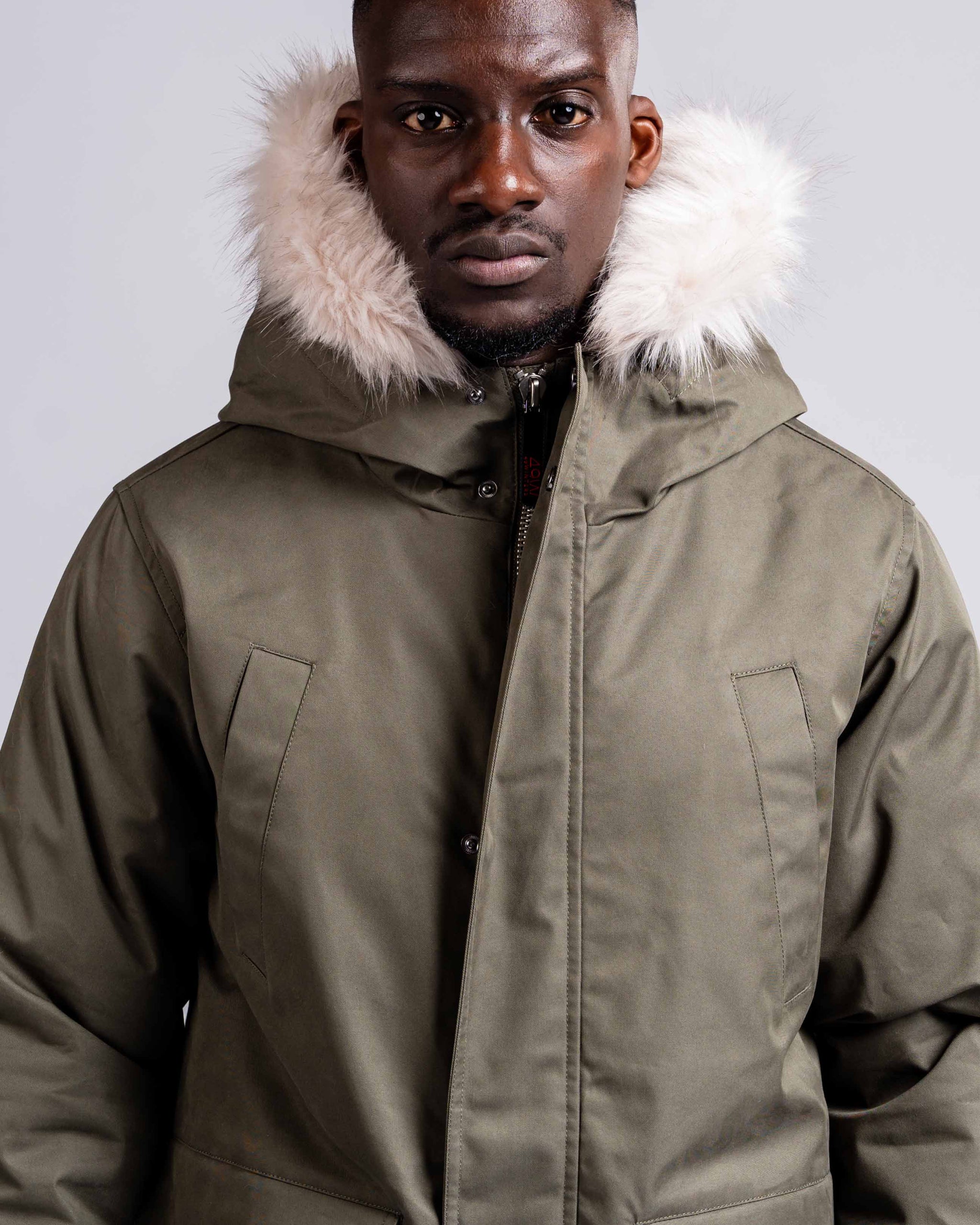 Mens "The Camden" Military Parka in Khaki