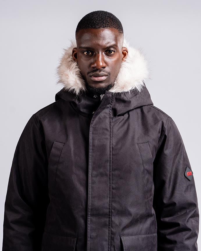 Mens "The Camden" Military Parka in Black