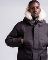 Mens "The Camden" Military Parka in Black