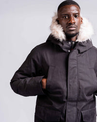 Mens "The Camden" Military Parka in Black