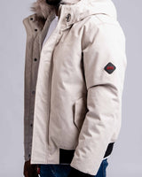 Mens "The Soho” Bomber Jacket in Ivory Stone