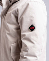 Mens "The Soho” Bomber Jacket in Ivory Stone