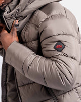 Mens 'The Finsbury' Hooded Puffer Jacket in Khaki