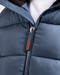 Mens 'The Finsbury' Hooded Puffer Jacket in Navy