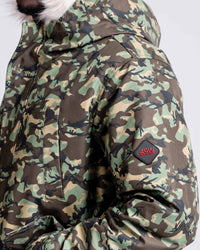 Mens "The Camden" Military Parka in Green Camo