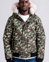 Mens "The Soho” Bomber Jacket in Green Camo