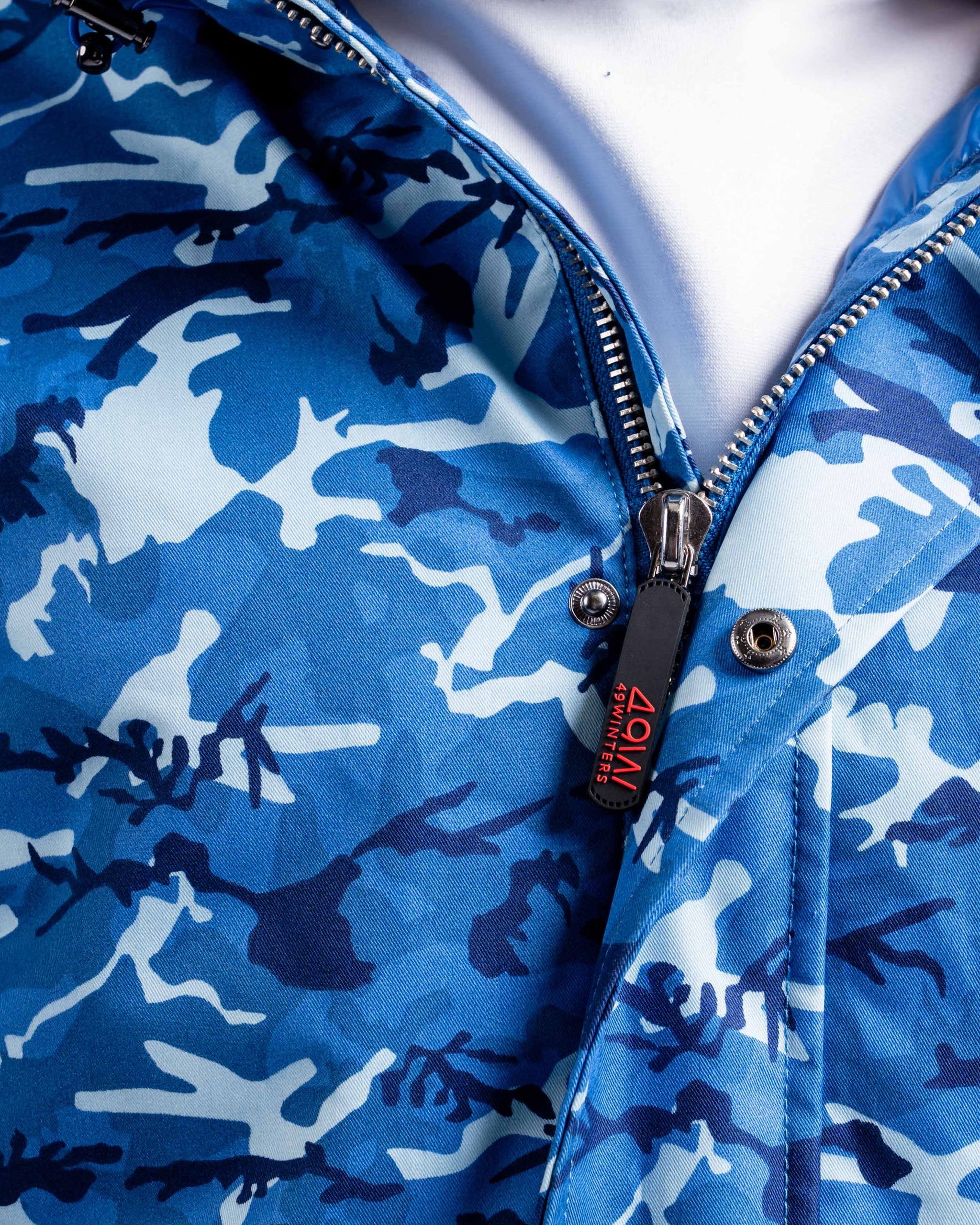 Mens "The Soho” Bomber Jacket in Blue Camo