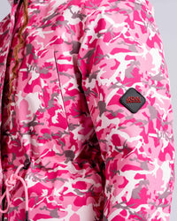 Womens 'The Covent" Faux Fur Hooded Parka in Pink Camo